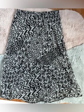 Covington black white pattern maxi skirt